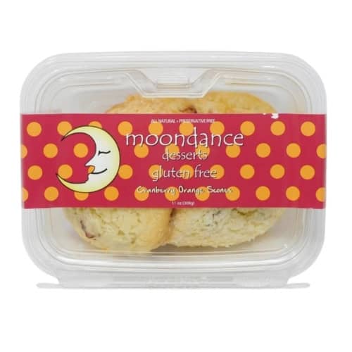 Moondance Desserts Gluten Free Cranberry Orange Scone Packaged